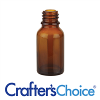 0.5 oz Amber Glass Euro Bottle - 18 mm