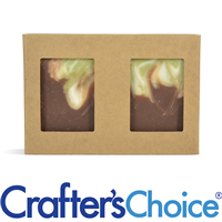 Soap Box - Double Bar with Windows (KRAFT COLOR)