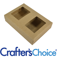 Soap Box - Double Bar with Windows (KRAFT COLOR)