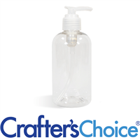 08 oz Clear Boston Round w/ Natrl Saddle Pump Set