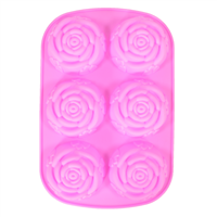 Rose with Leaves Silicone Mold