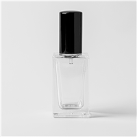 .54 oz. Clear Glass Perfume Bottle with Black Spra