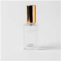 .54 oz. Clear Glass Perfume Bottle with Gold Spray