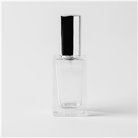 .54 oz. Clear Glass Perfume Bottle with Silver Spr