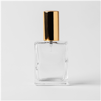 .57 oz. Clear Glass Perfume Bottle with Gold Spray