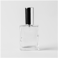 .57 oz. Clear Glass Perfume Bottle with Silver Spr