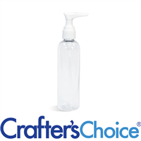 02 oz Clear Bullet w/ White Ribbed Lotion Pump Set