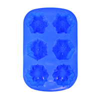 Snowflakes 3.125" Silicone Mold: 6 Cavity