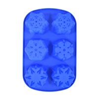 Snowflakes 3.125" Silicone Mold: 6 Cavity