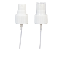 24/410 White Ribbed Sprayer Top - Clear Cap