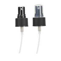 20/410 Black Ribbed Sprayer Top - Clear Cap