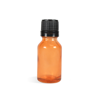 0.5 oz Orange Glass Bottle with Black Cap Set (Sur