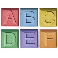 Alphabet Block Soap Mold - A to F (Special Order)