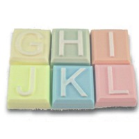 Alphabet Block Soap Mold - G to L (Special Order)