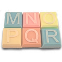 Alphabet Block Soap Mold - M to R (Special Order)