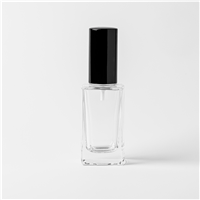 1 oz Clear Glass Perfume Bottle with Black Spray T