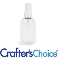 04 oz Clear Boston Round w/ Wht Ribbed Sprayer Set