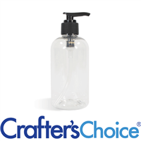 04 oz Clear Boston Round w/ Black Lotion Pump Set