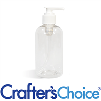 04 oz Clear Boston Round w/ White Lotion Pump Set