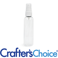 04 oz Clear Bullet w/ White Ribbed Sprayer(24/410)