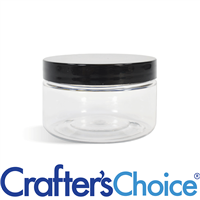 04 oz Clear Heavy Wall Jar w/ Blk Straight Top Set