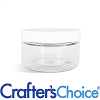 04 oz Clear Heavy Wall Jar w/ Wht Straight Top Set