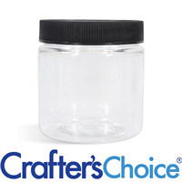 04 oz Clear Basic Jar with Black Ribbed Top Set
