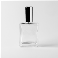 1.69 oz Clear Glass Perfume Bottle with Silver Spr