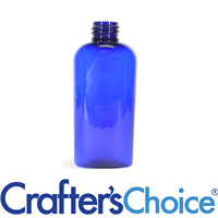 02 oz Blue Cosmo Oval Plastic Bottle - 20/410