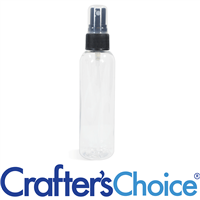 08 oz Clear Bullet with Black Ribbed Sprayer Set