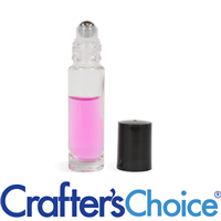 0.23 oz Glass Bottle Metal Ball - Black Cap