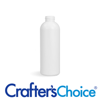 01 oz White Round Bullet Plastic Bottle - 20/410