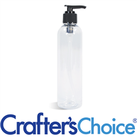 08 oz Clear Bullet w/ Black Ribbed Saddle Pump Set