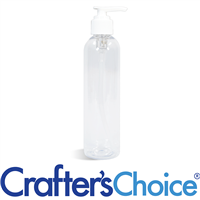 08 oz Clear Bullet w/ White Ribbed Saddle Pump Set