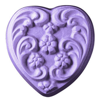 Floral Heart Soap Mold (MW 73)