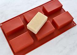 Rectangle 3.125 x 1.75" Silicone Mold: 6 Cavity