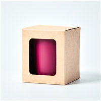 Candle Box with Window - Kraft (10 oz Tumbler)