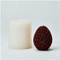 Egg Shaped Silicone Mold With Geometric Web Pattern 3D