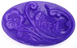 Floral Oval Soap Mold: 4 Cavity