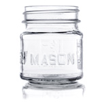 8 oz. Square Mason Jar, case of 12