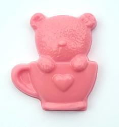 Teddy in Teacup Soap Mold: 4 Cavity