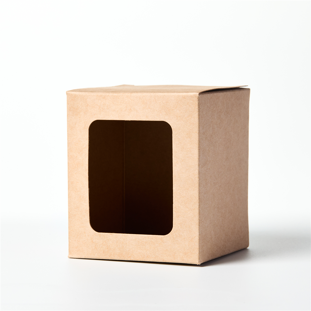 Candle Box with Window - Kraft (10 oz Tumbler)