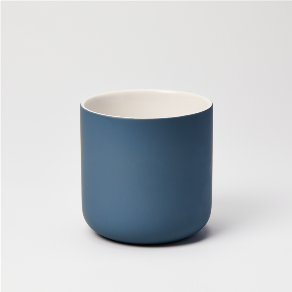 Ceramic Candle Jar 12 oz - Teal Gray – Set of 12