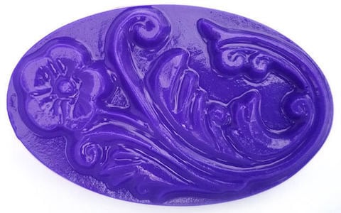 Floral Oval Soap Mold: 4 Cavity