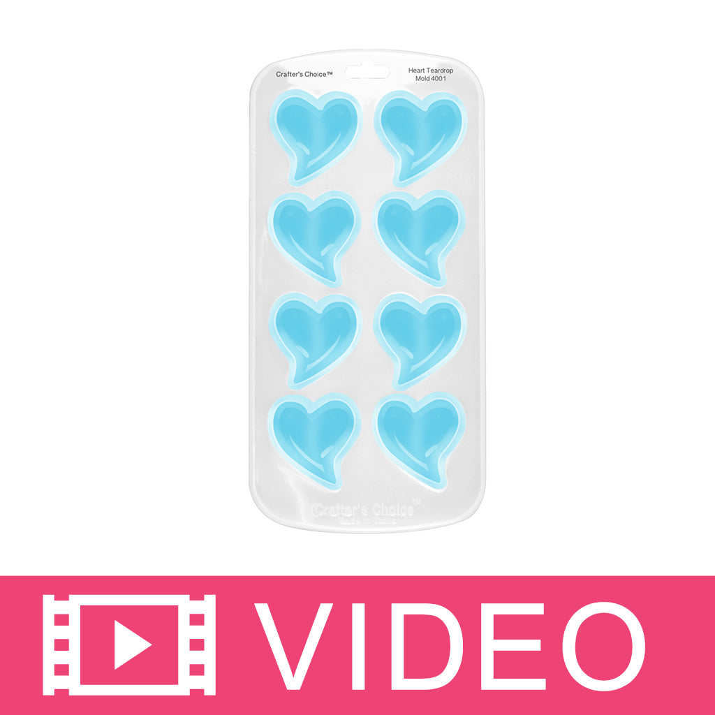 Heart Teardrop Small Silicone Soap Mold Video