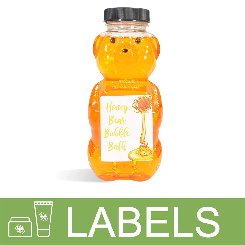 Honey Bear Bubble Bath Label