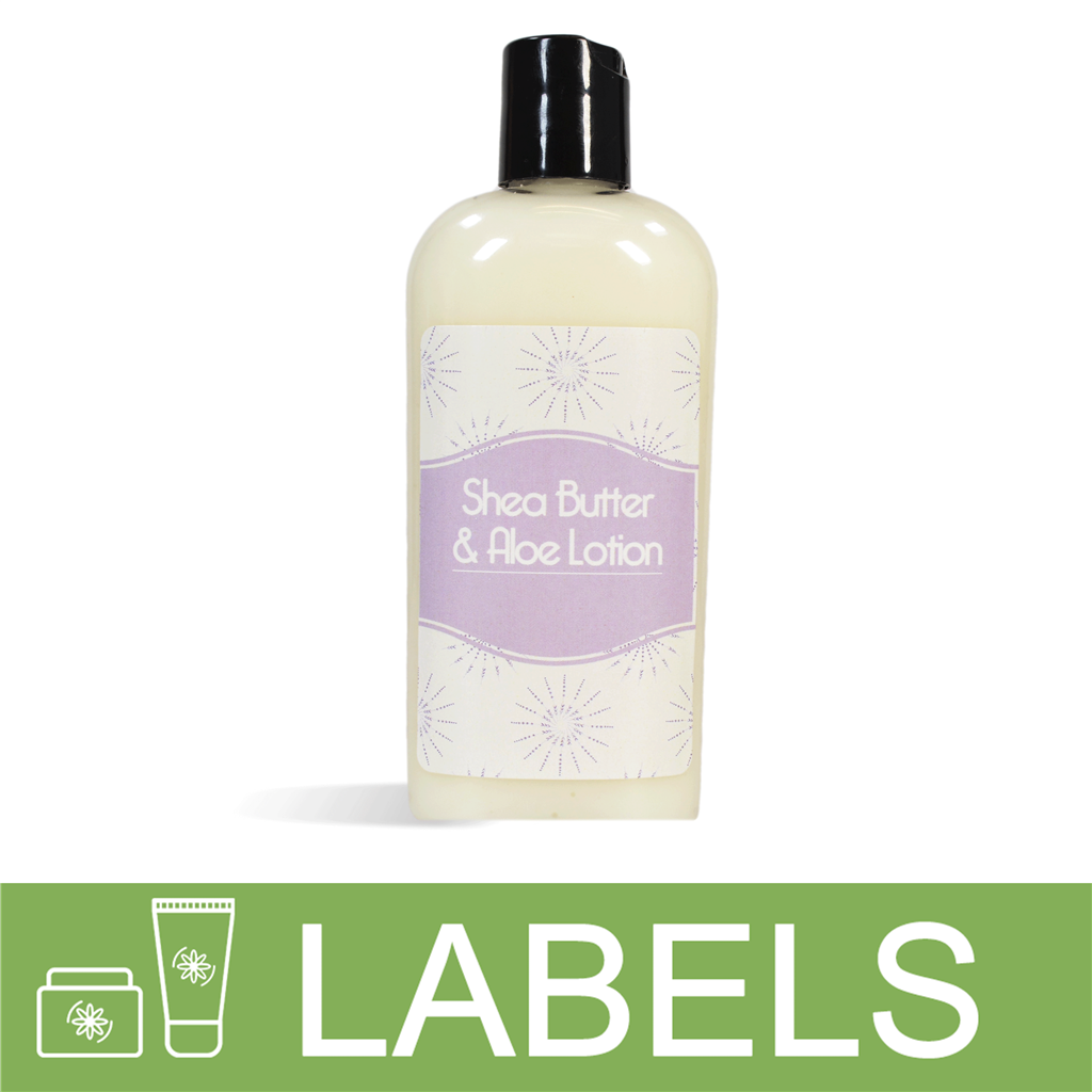 Lavender Shea Butter And Aloe Lotion Label