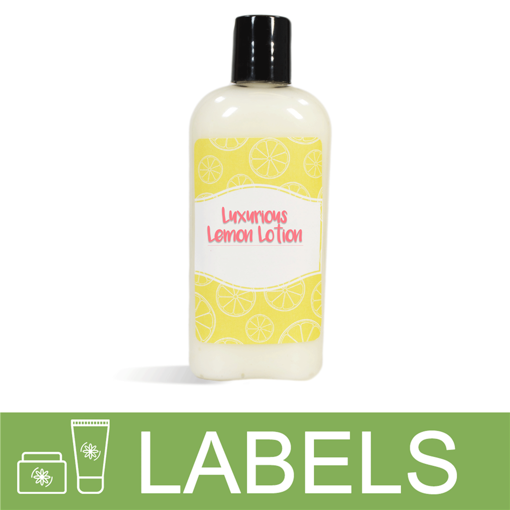 Luxurious Lemon Lotion Label
