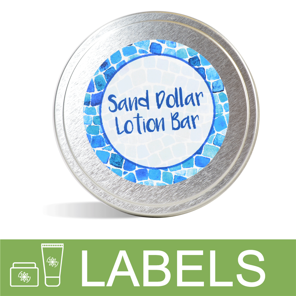 Sand Dollar Lotion Bar Label