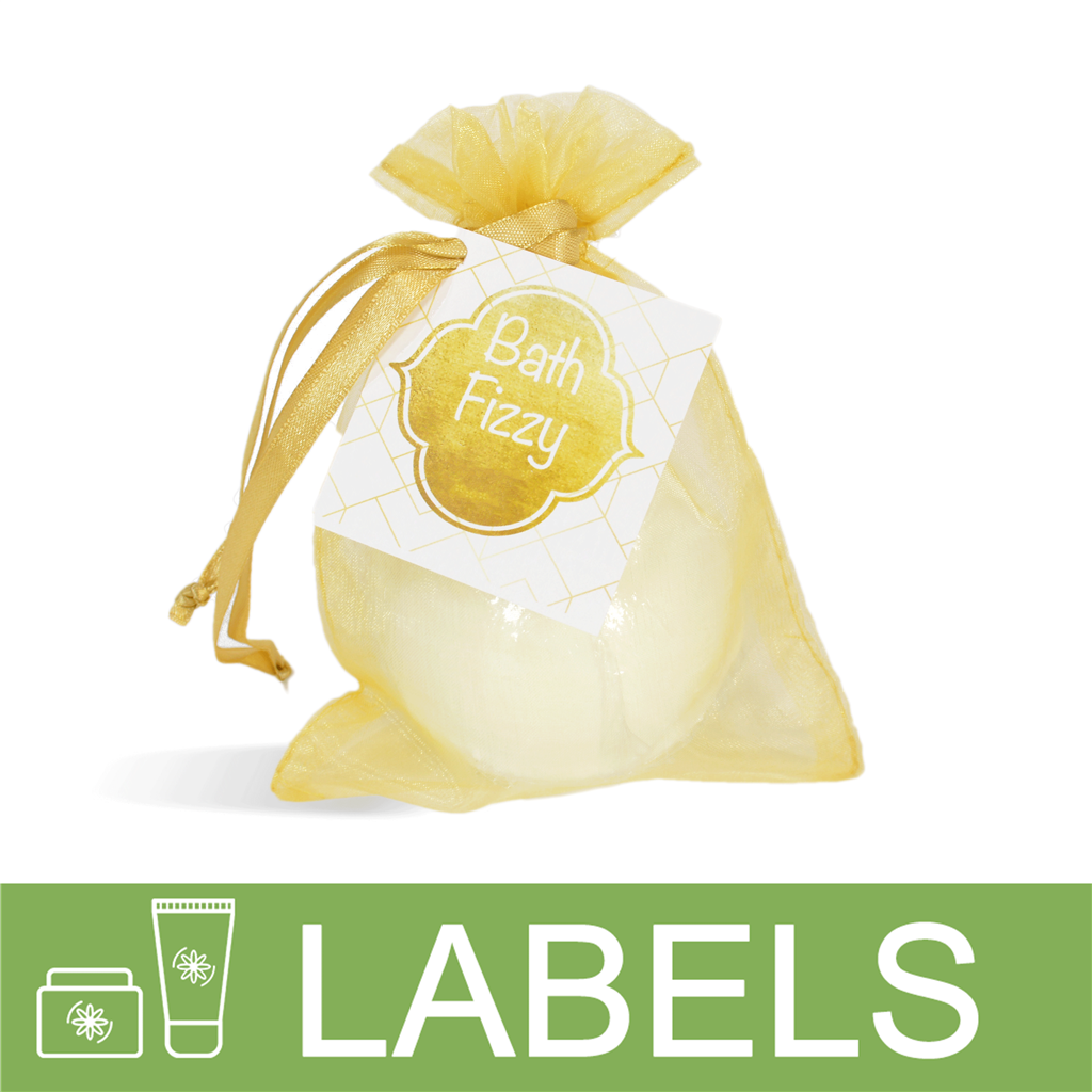 Golden Bath Fizzy Label